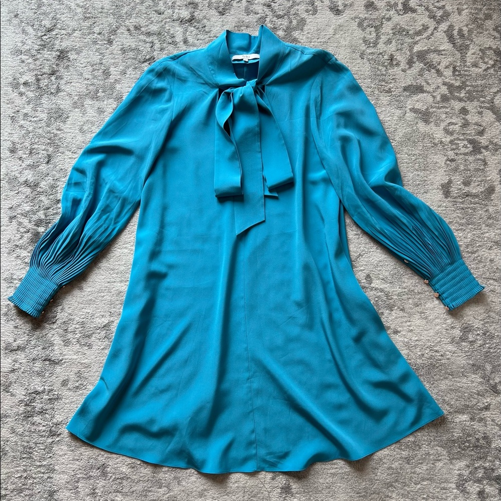 Tibi Blue Silk Dress